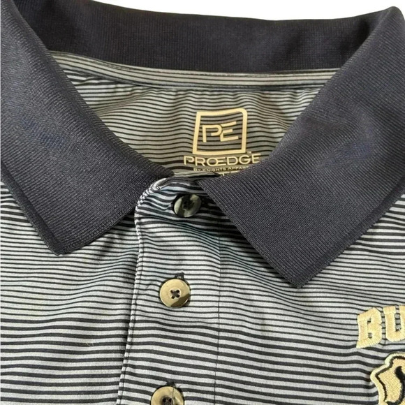 Butler Pro Edge Men’s Golf Polo Striped Shirt Size XL Embroidered Logo - Picture 6 of 9